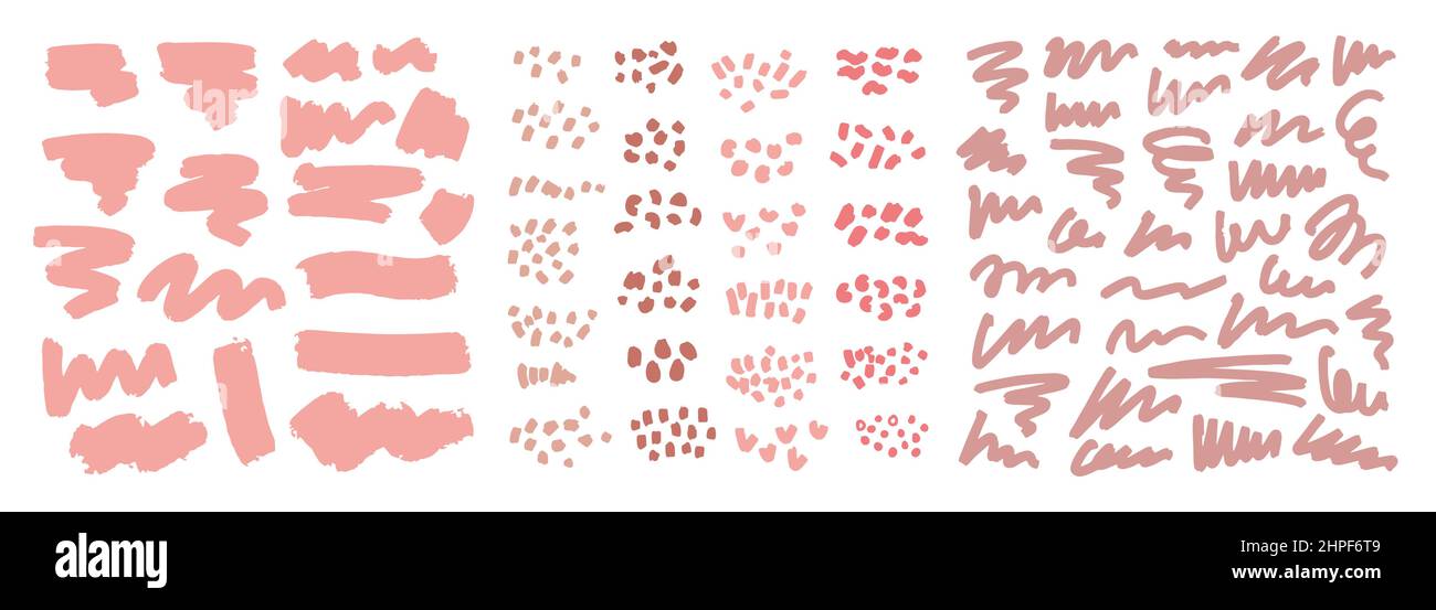 Set di pennellate, linee e texture astratte in colori pastello. Disegno vettoriale a mano isolato su sfondo bianco. Perfetto per decorazioni, disegni vari. Illustrazione Vettoriale Set di pennellate, linee e texture astratte in colori pastello. Disegno vettoriale a mano isolato su sfondo bianco. Perfetto per decorazioni, disegni vari. Illustrazione Vettoriale