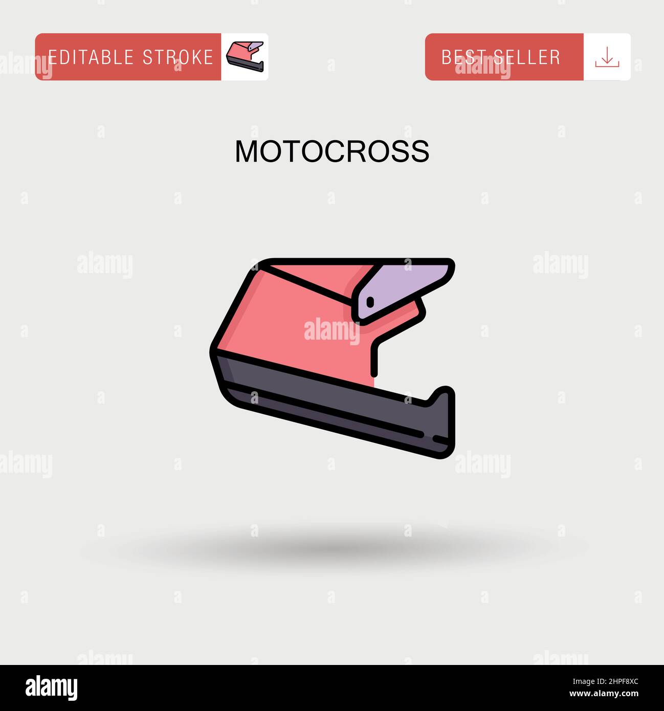 Icona vettore semplice Motocross. Illustrazione Vettoriale