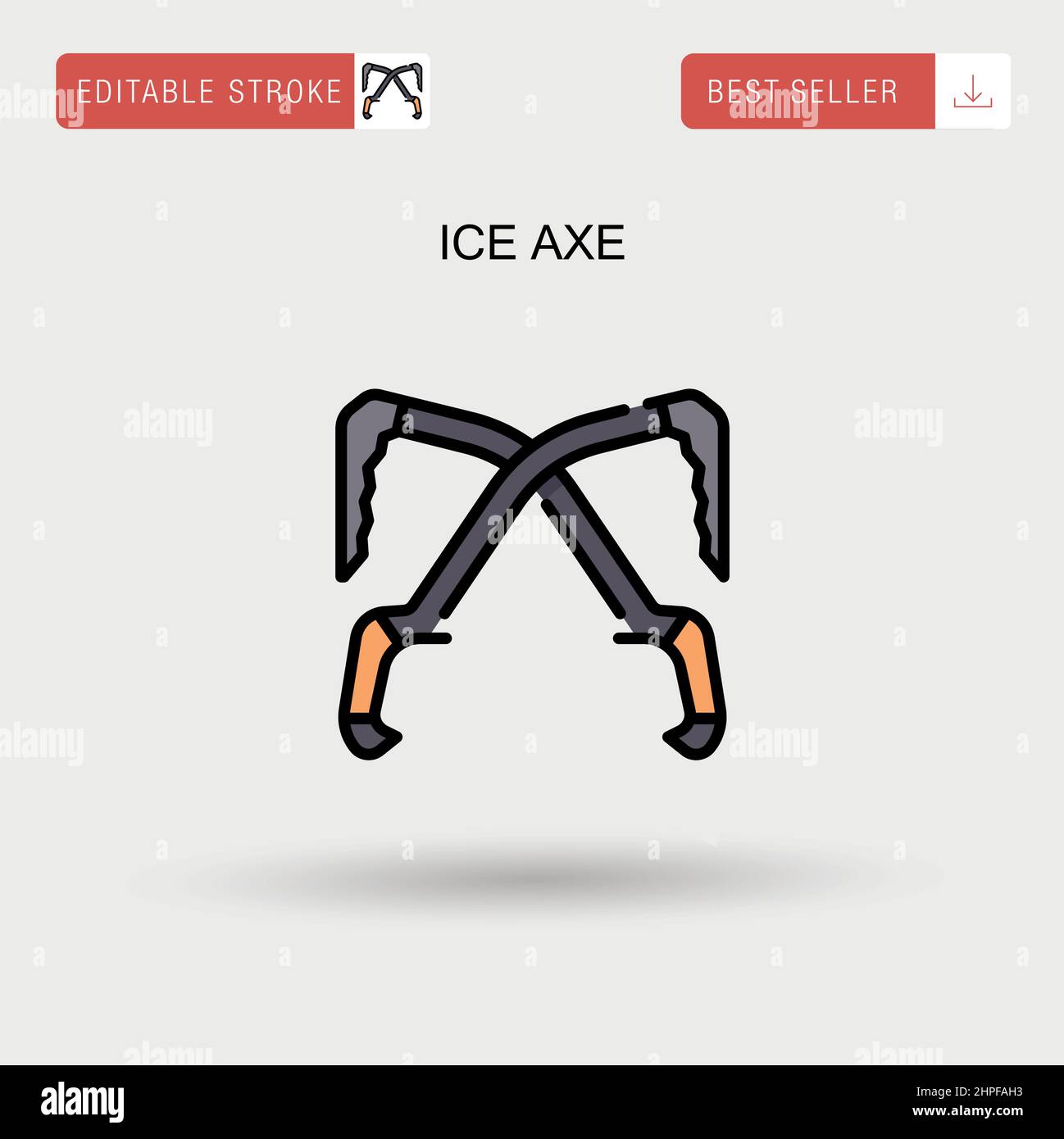 Icona vettore semplice ICE AX. Illustrazione Vettoriale
