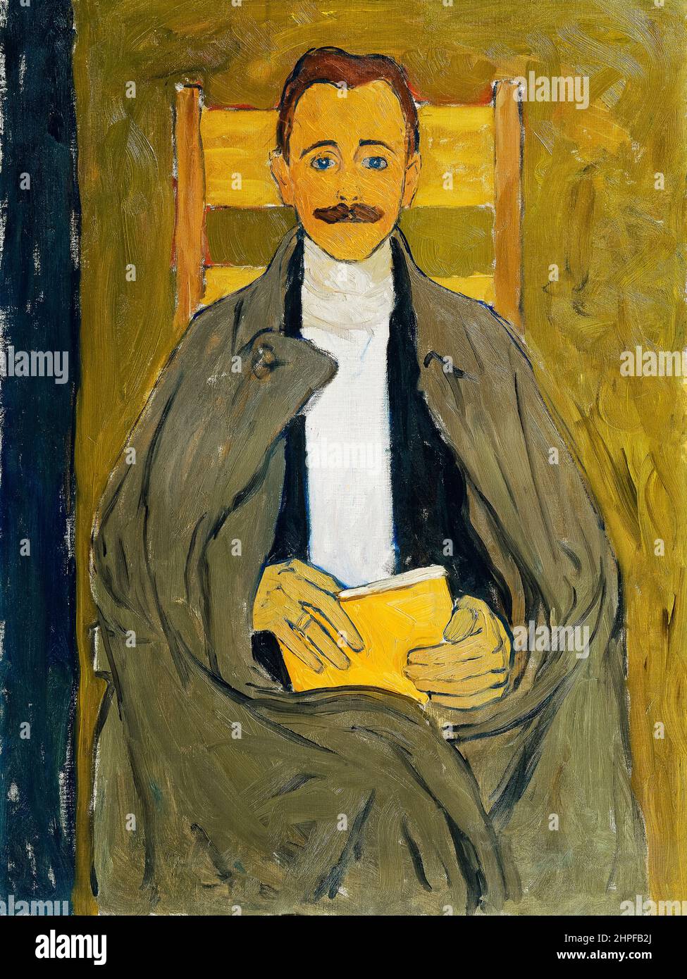 Rudolf Steindl, cognato dell'artista, ritratto dipinto in olio su tela di Koloman Moser, circa 1910 Foto Stock