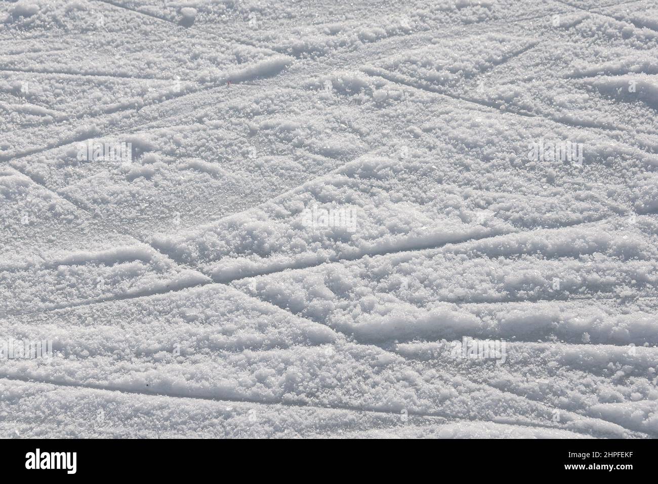 Pista di pattinaggio su ghiaccio come sfondo Foto Stock