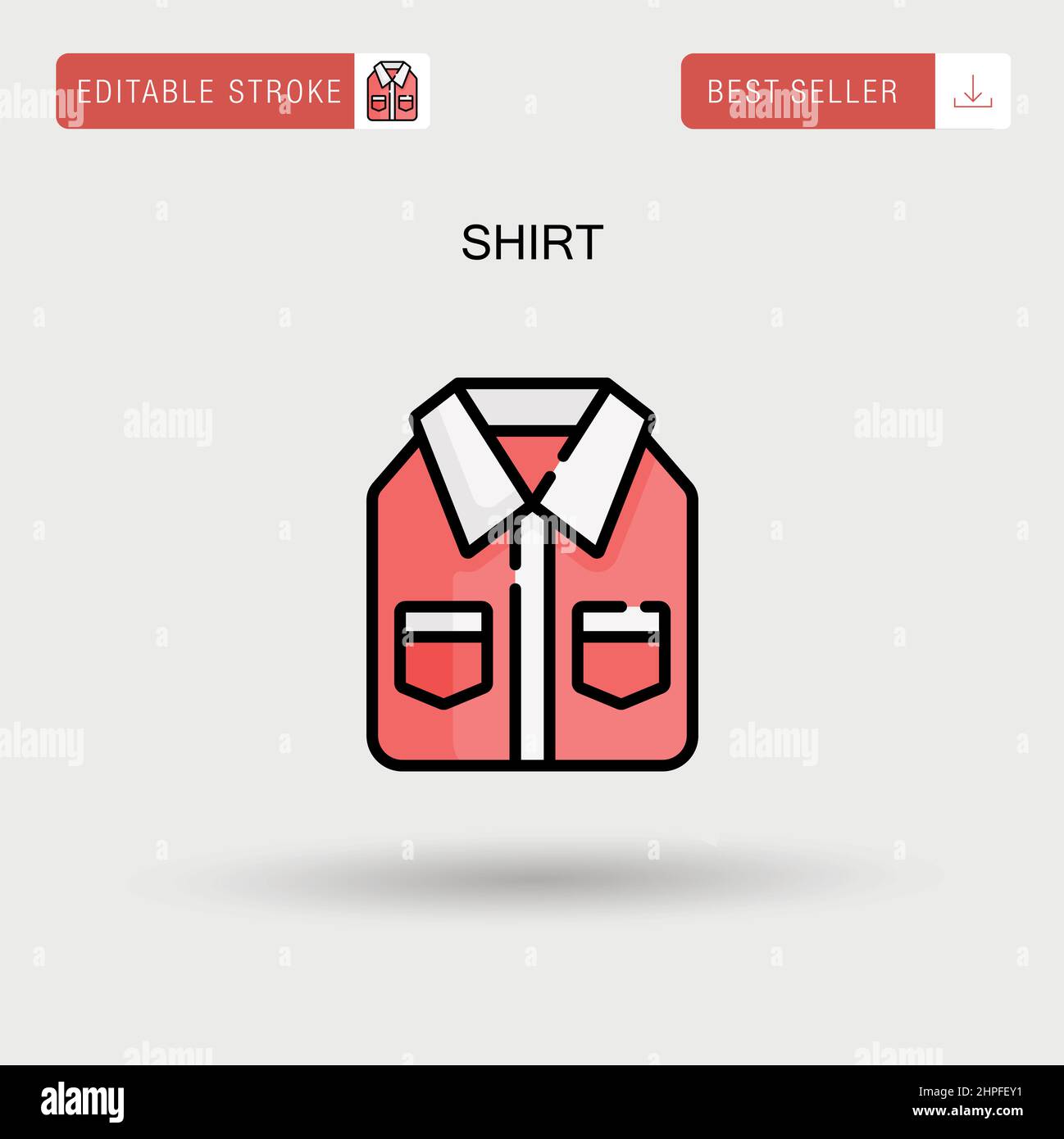Icona vettoriale camicia semplice. Illustrazione Vettoriale