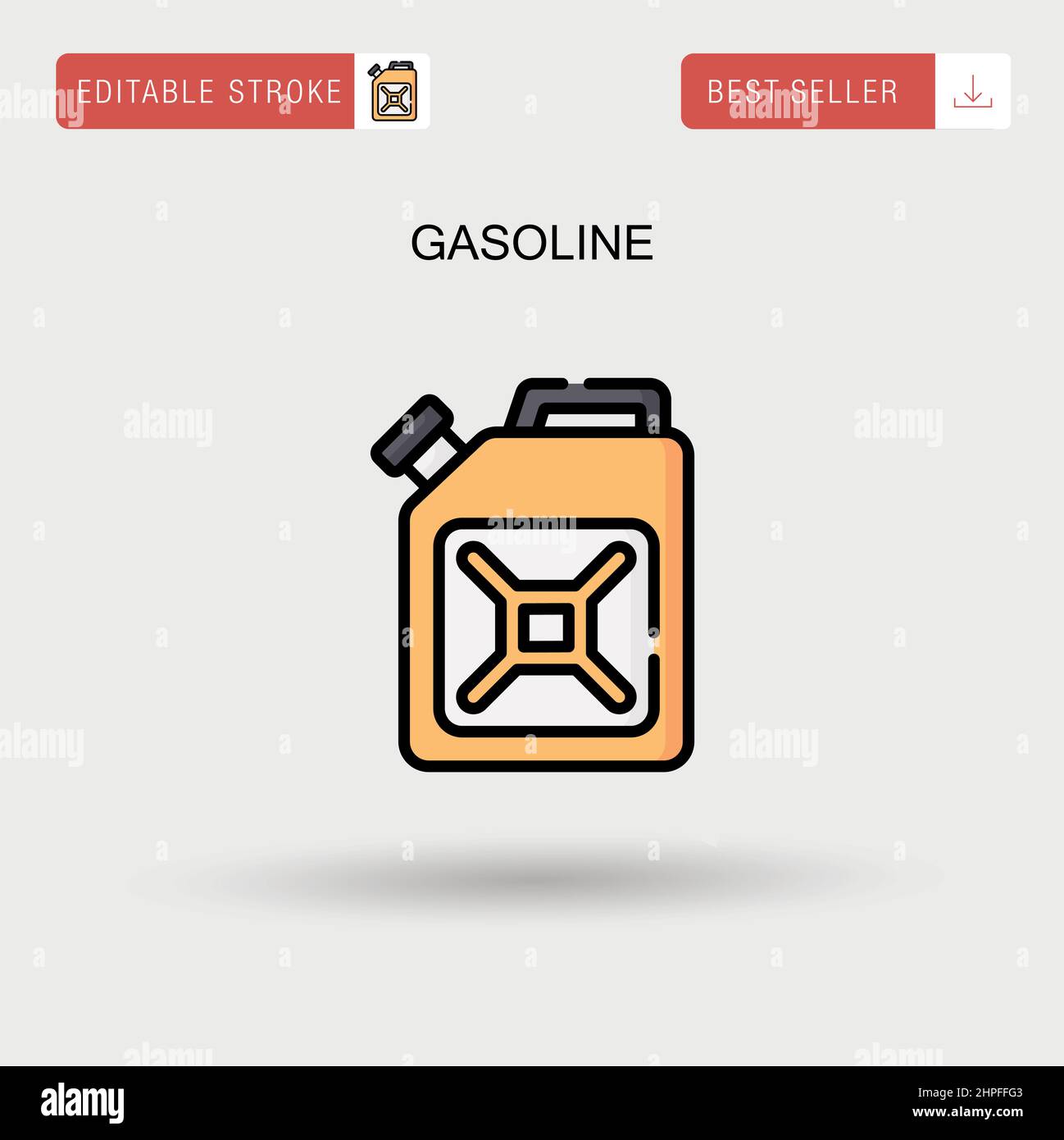 Icona vettore benzina semplice. Illustrazione Vettoriale