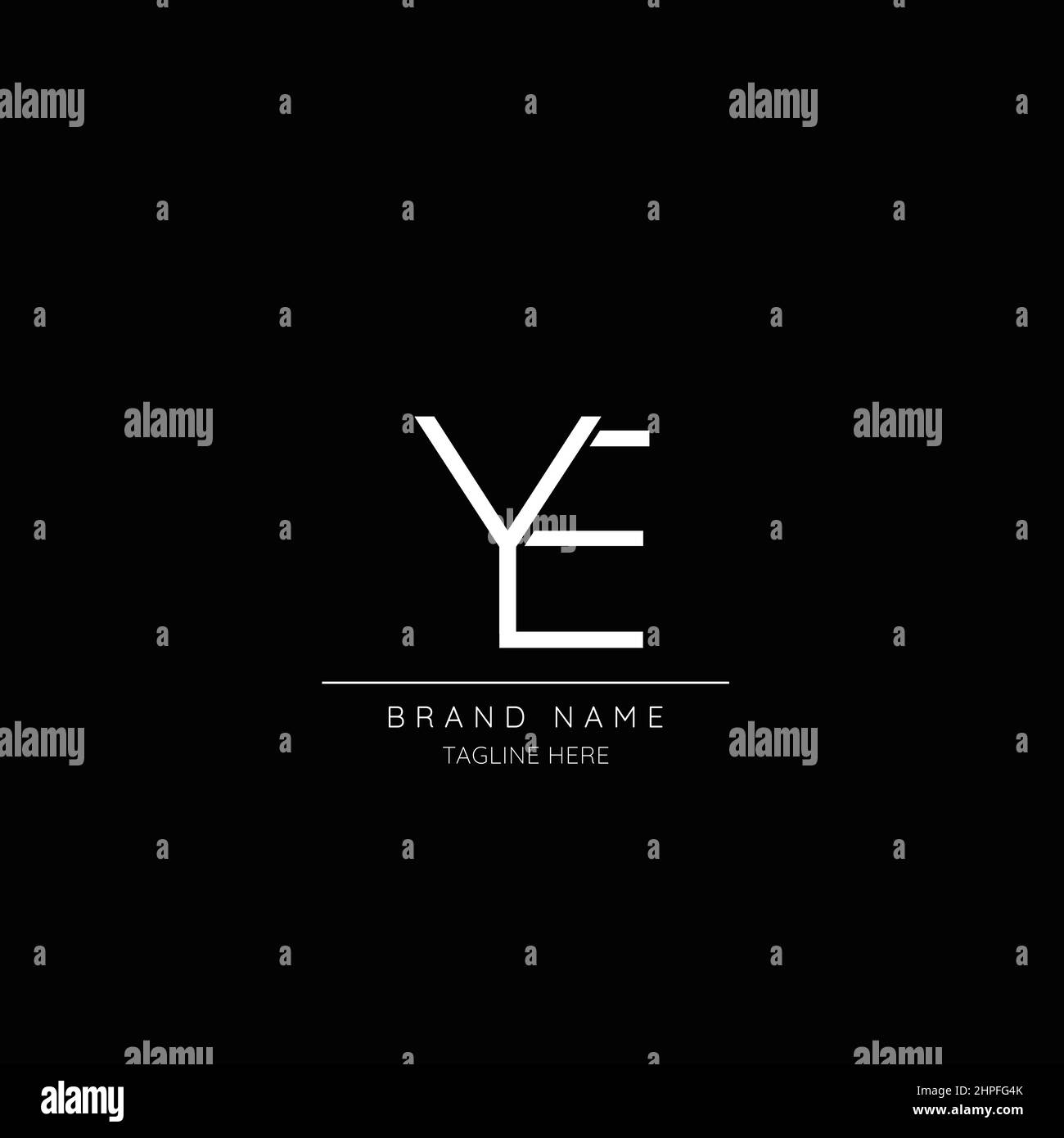 Alfabeto YE lettera iniziale icona logo Illustrazione Vettoriale