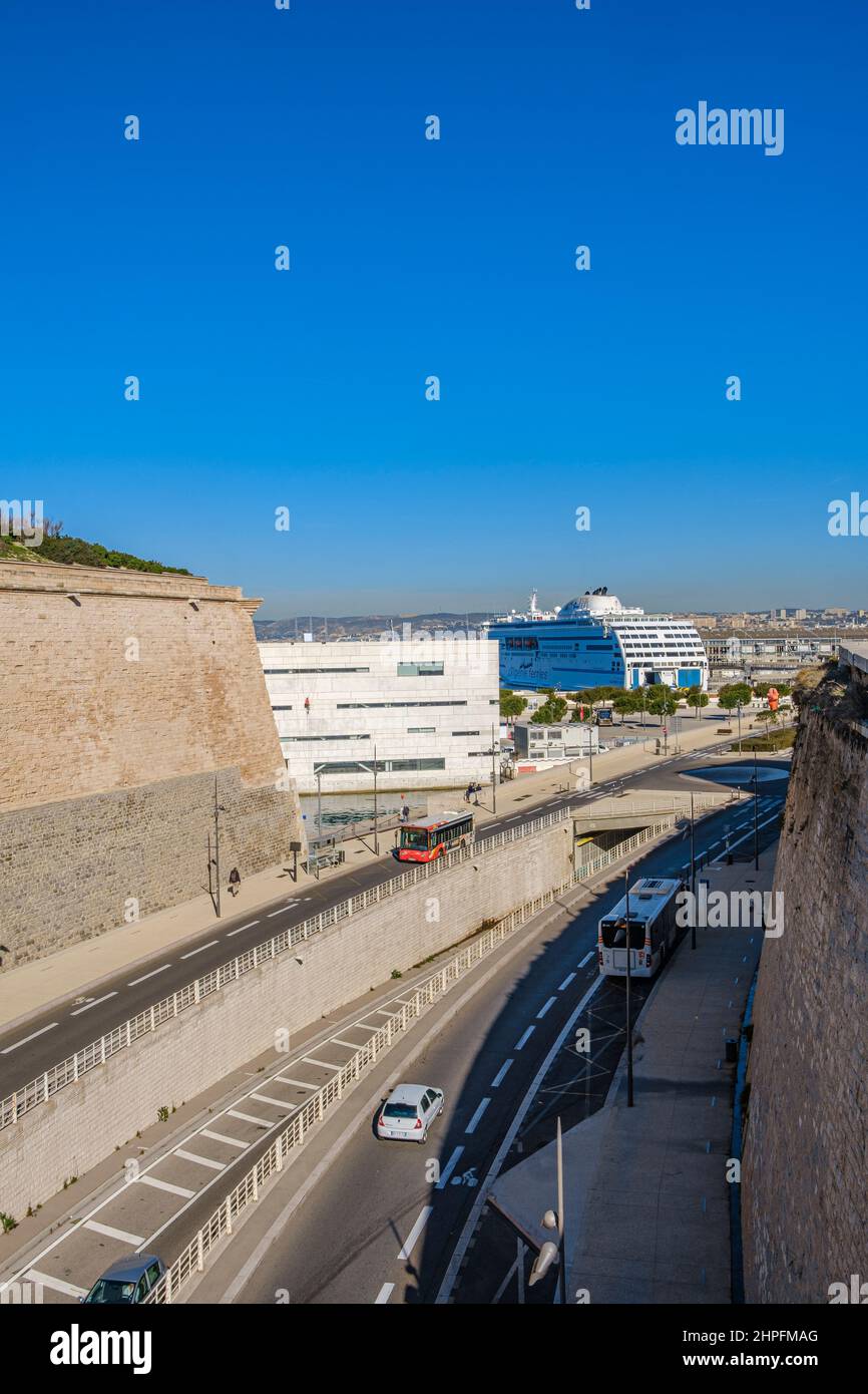 Port de la Joliette, Marsiglia Francia Foto Stock