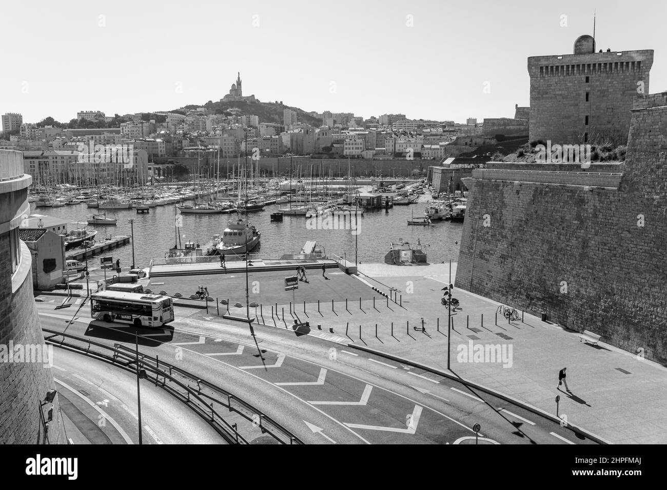 Le Vieux Port Marseille Francia Foto Stock
