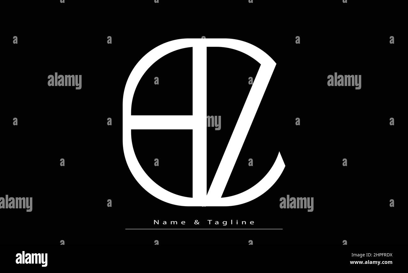 Lettere alfabetiche iniziali logo monogramma ZY, ZB Illustrazione Vettoriale