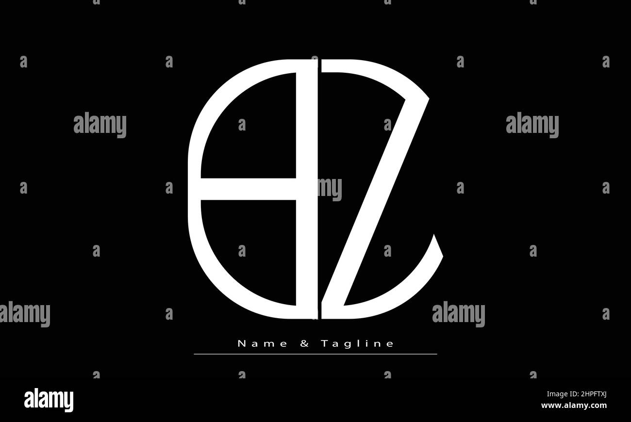 Lettere alfabetiche iniziali logo monogramma ZY, ZB Illustrazione Vettoriale