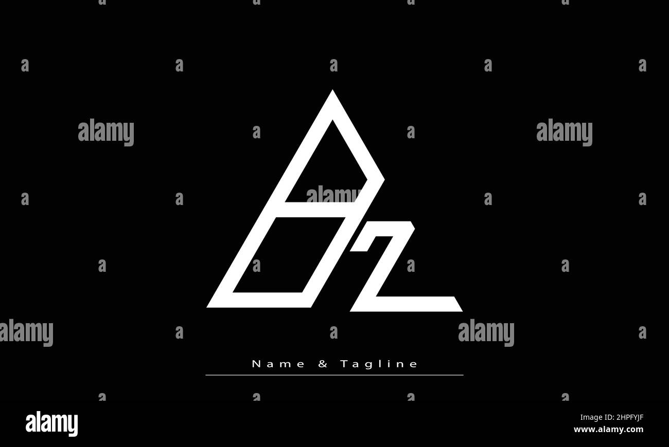 Lettere alfabetiche iniziali logo monogramma ZY, ZB Illustrazione Vettoriale