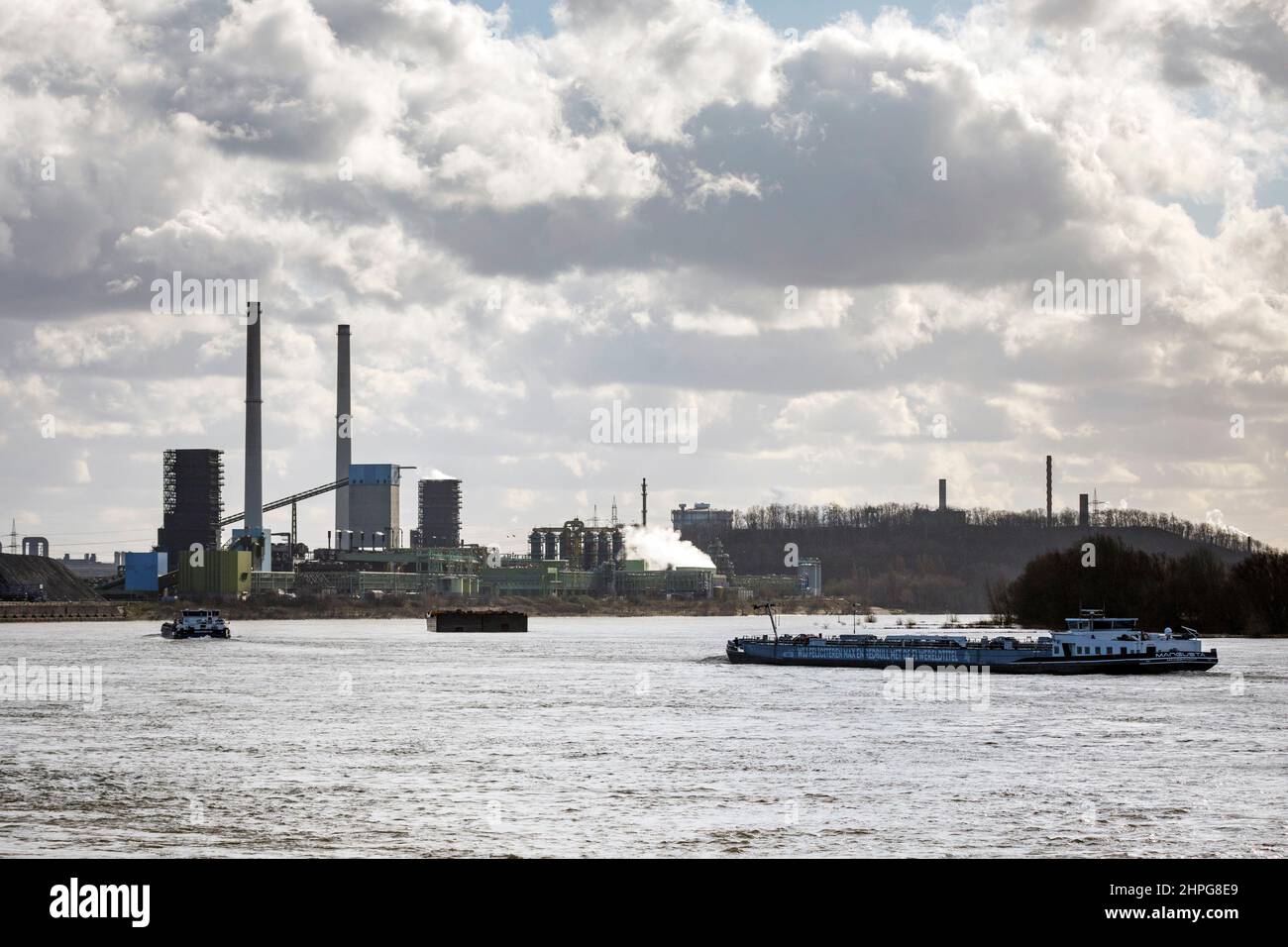 ThyssenKrupp Steel Europe AG sul Reno a Duisburg Foto Stock