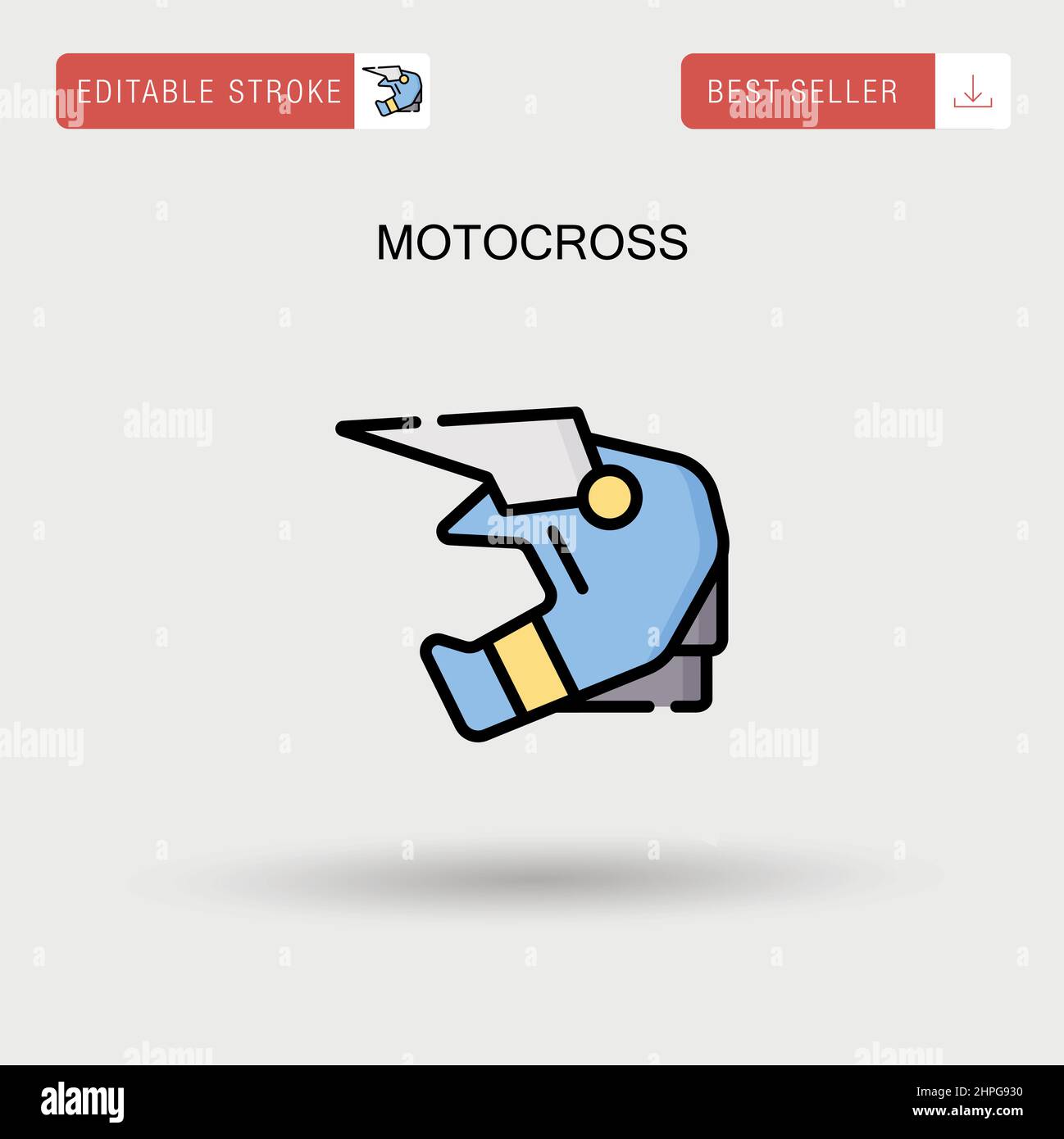 Icona vettore semplice Motocross. Illustrazione Vettoriale