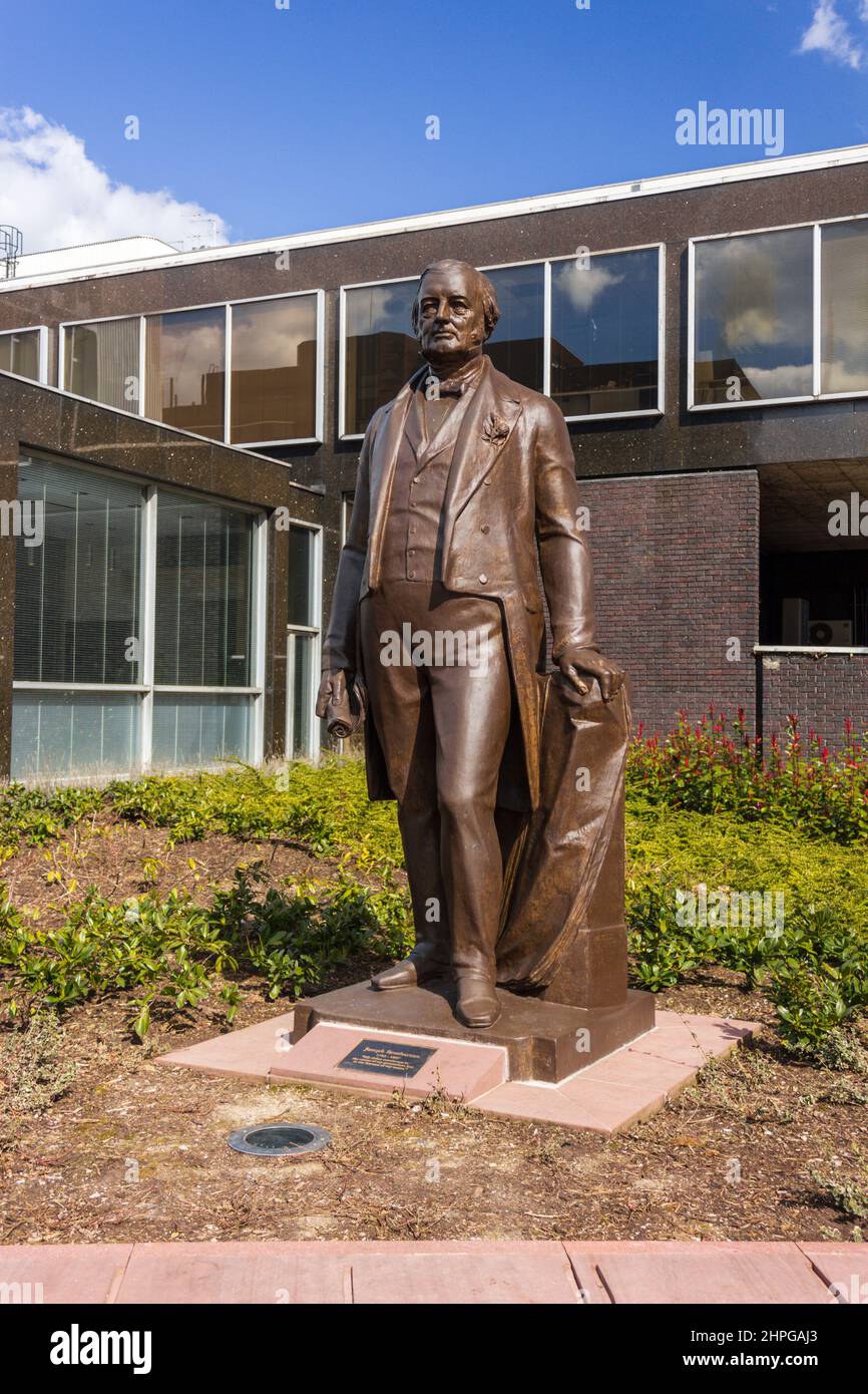 Statua di Joseph Brotherton. New Bailey Street, Salford. Foto Stock