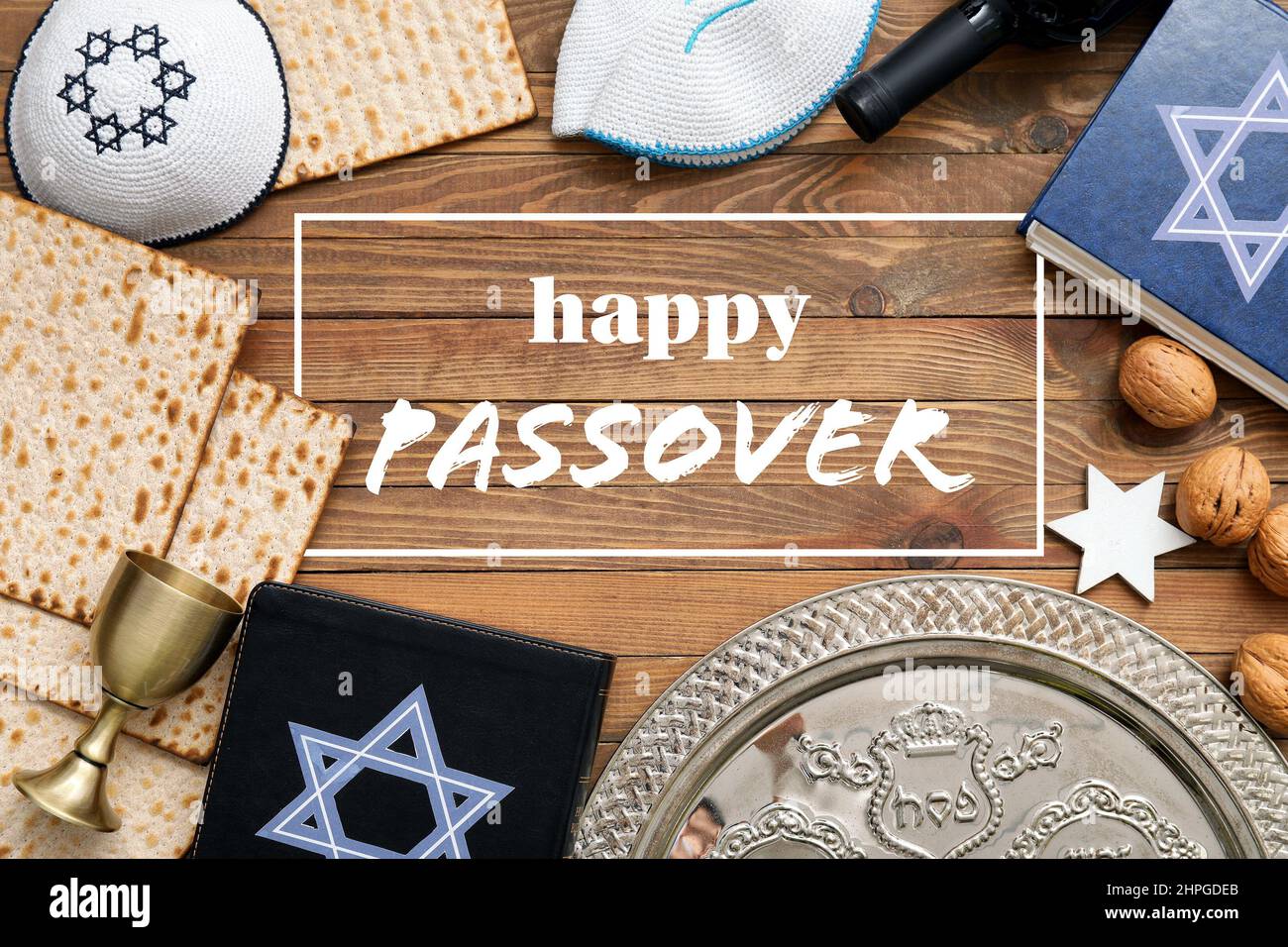 Bellissimo biglietto d'auguri per una felice Pasqua Foto Stock