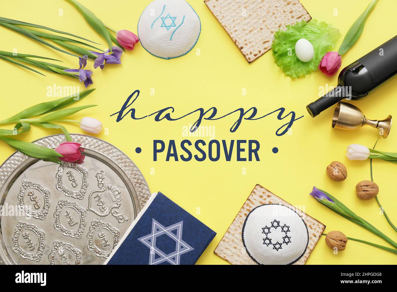 Bellissimo biglietto d'auguri per una felice Pasqua Foto Stock