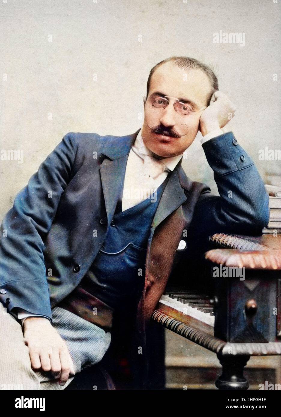 Ritratto di Francesco Cilea (1866 - 1950), compositeur italien Foto Stock