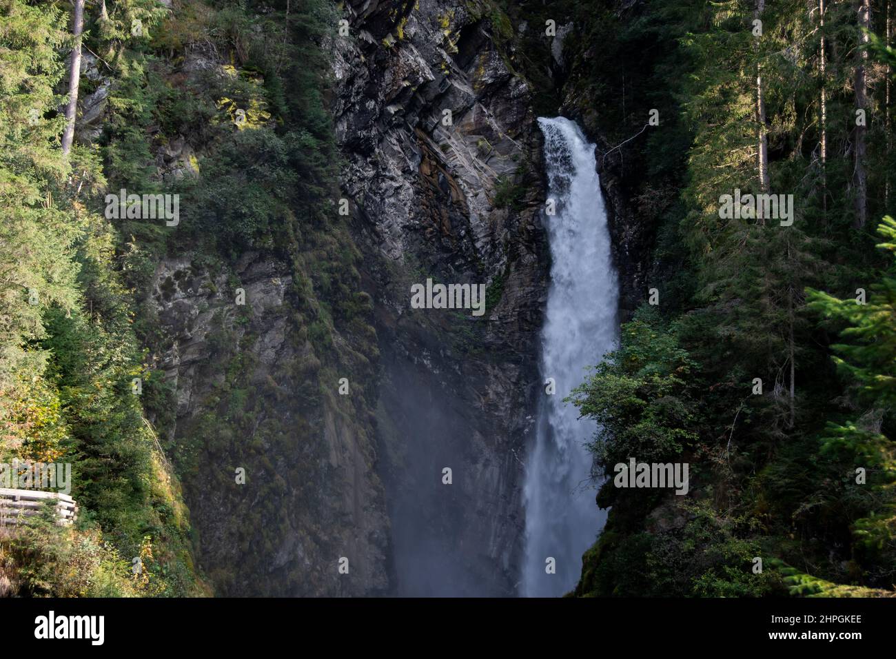 La cascata di Untersulzbach quando il tempo è bello Foto Stock