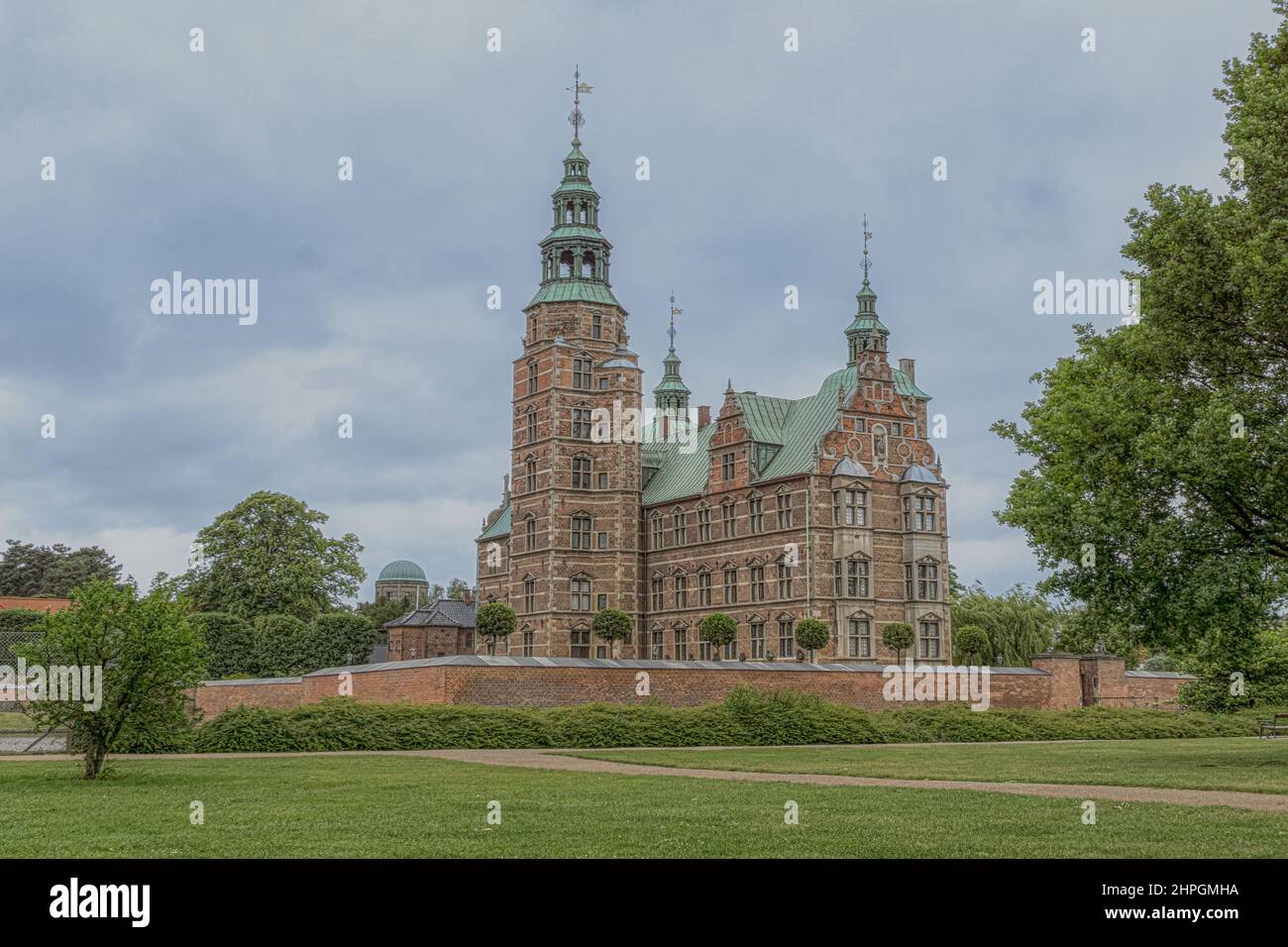 Ingresso al castello di Rosenborg Copenhagen, Danimarca - 8 giugno 2017 Foto Stock