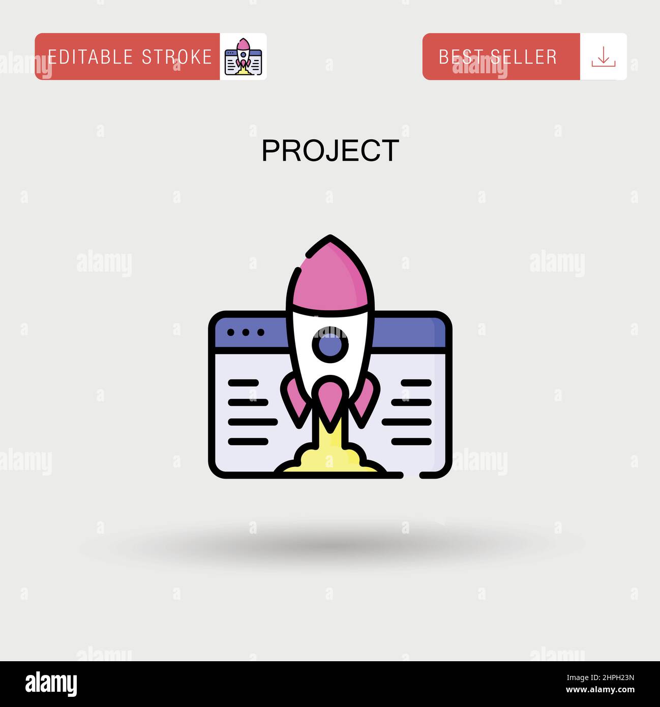 Icona vettore progetto semplice. Illustrazione Vettoriale