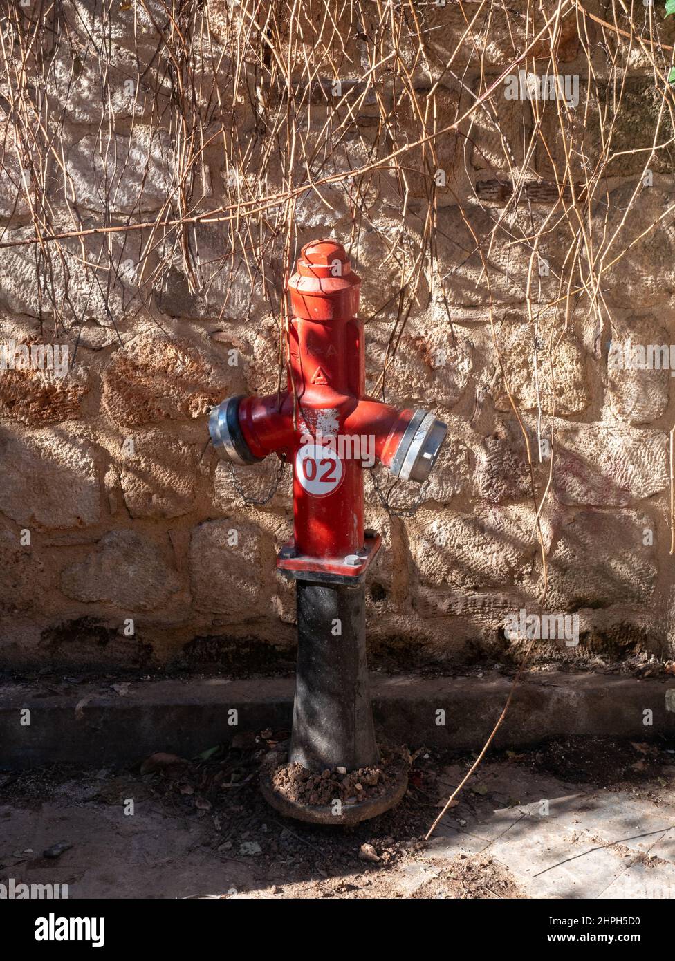 Un idrante di fuoco nella zona di Kaleici di Antalya, Turchia Foto Stock