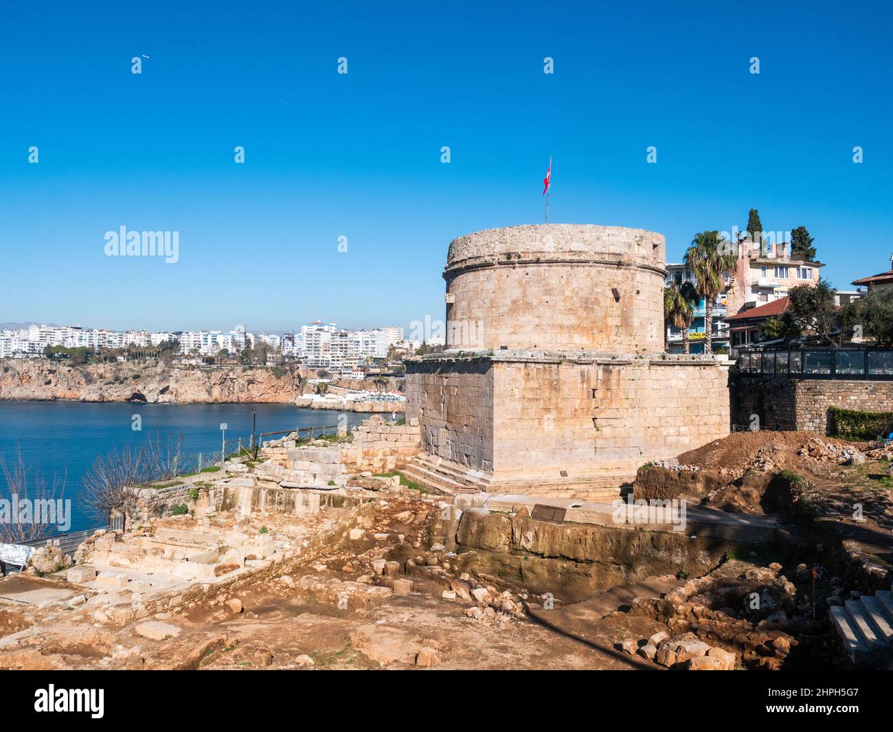 Torre Hidricks, Kaleici, Antalya, Turchia Foto Stock