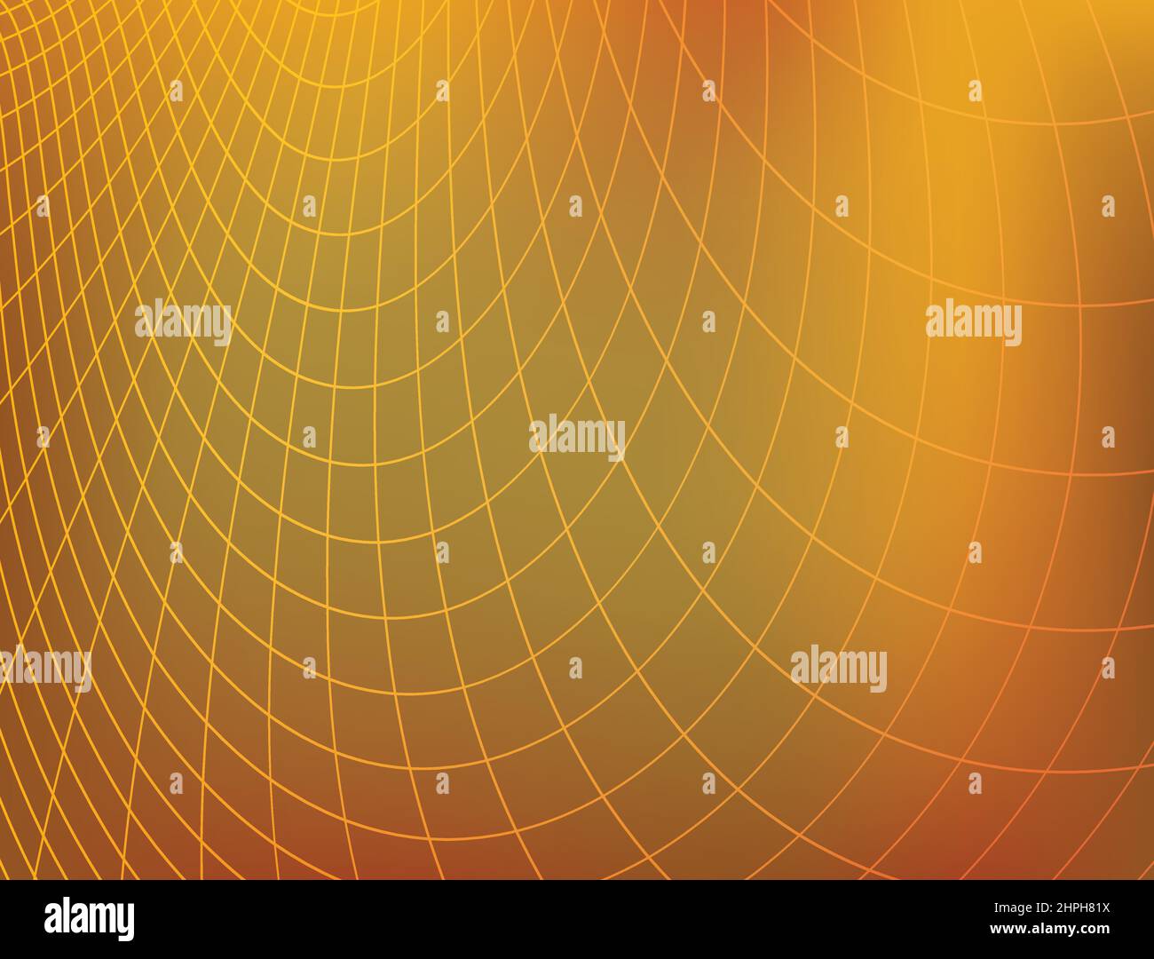 sfondo arancione luminoso con mesh - astrazione vettoriale curva Illustrazione Vettoriale