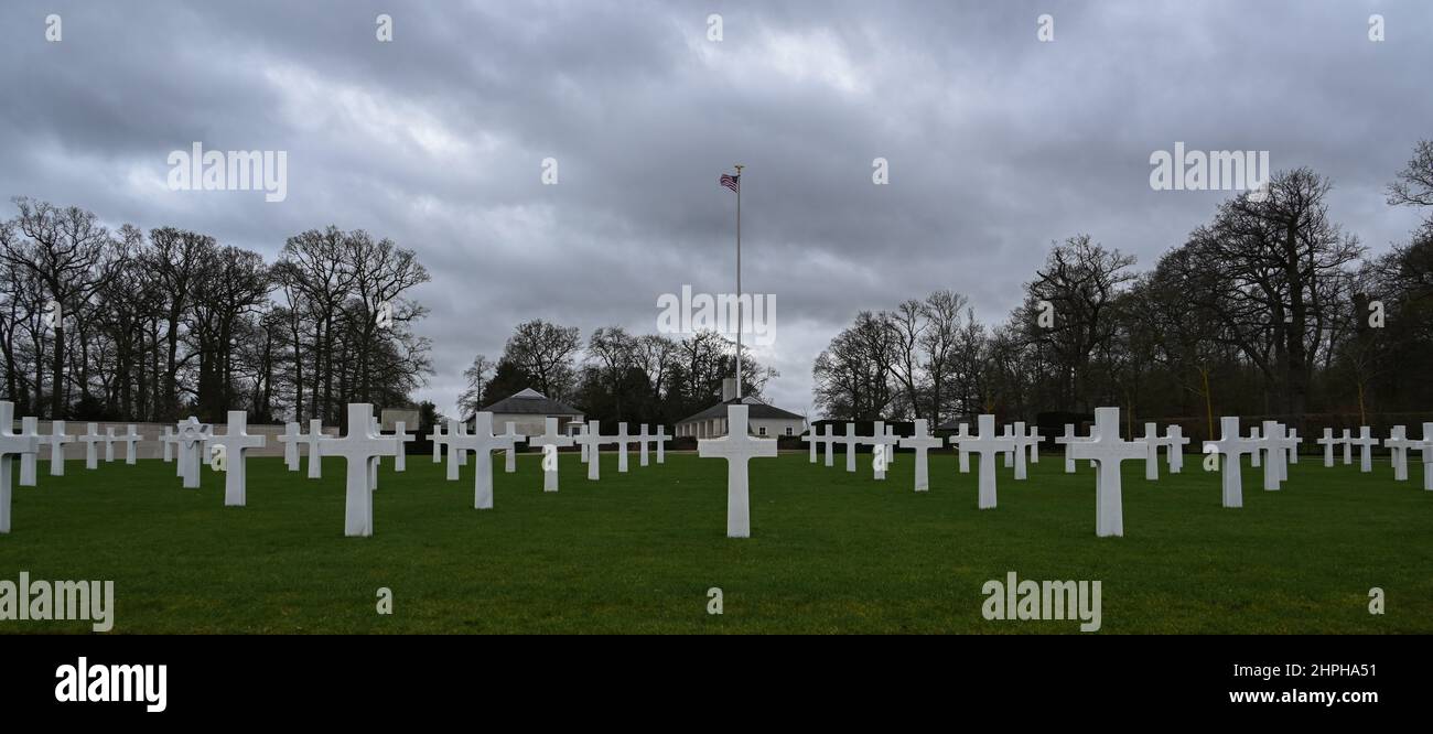 Cambridge Cimitero Americano Foto Stock