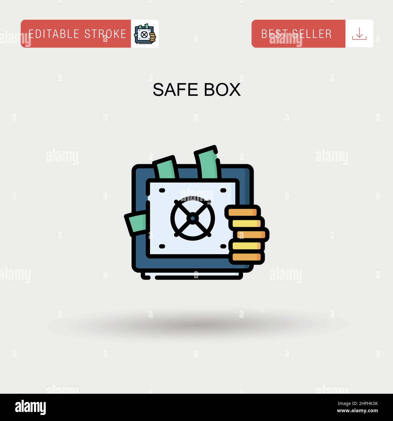 Icona vettore semplice scatola di sicurezza. Illustrazione Vettoriale