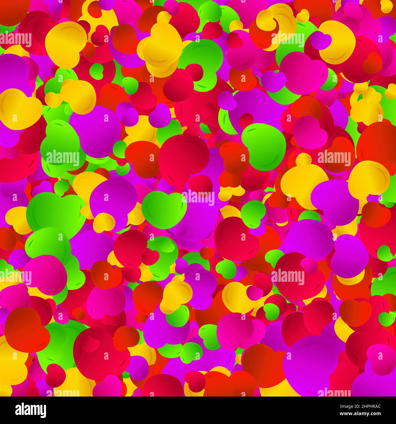 Sfondo festivo. Cuori multicolore. Elemento di progettazione. San Valentino. Foto Stock