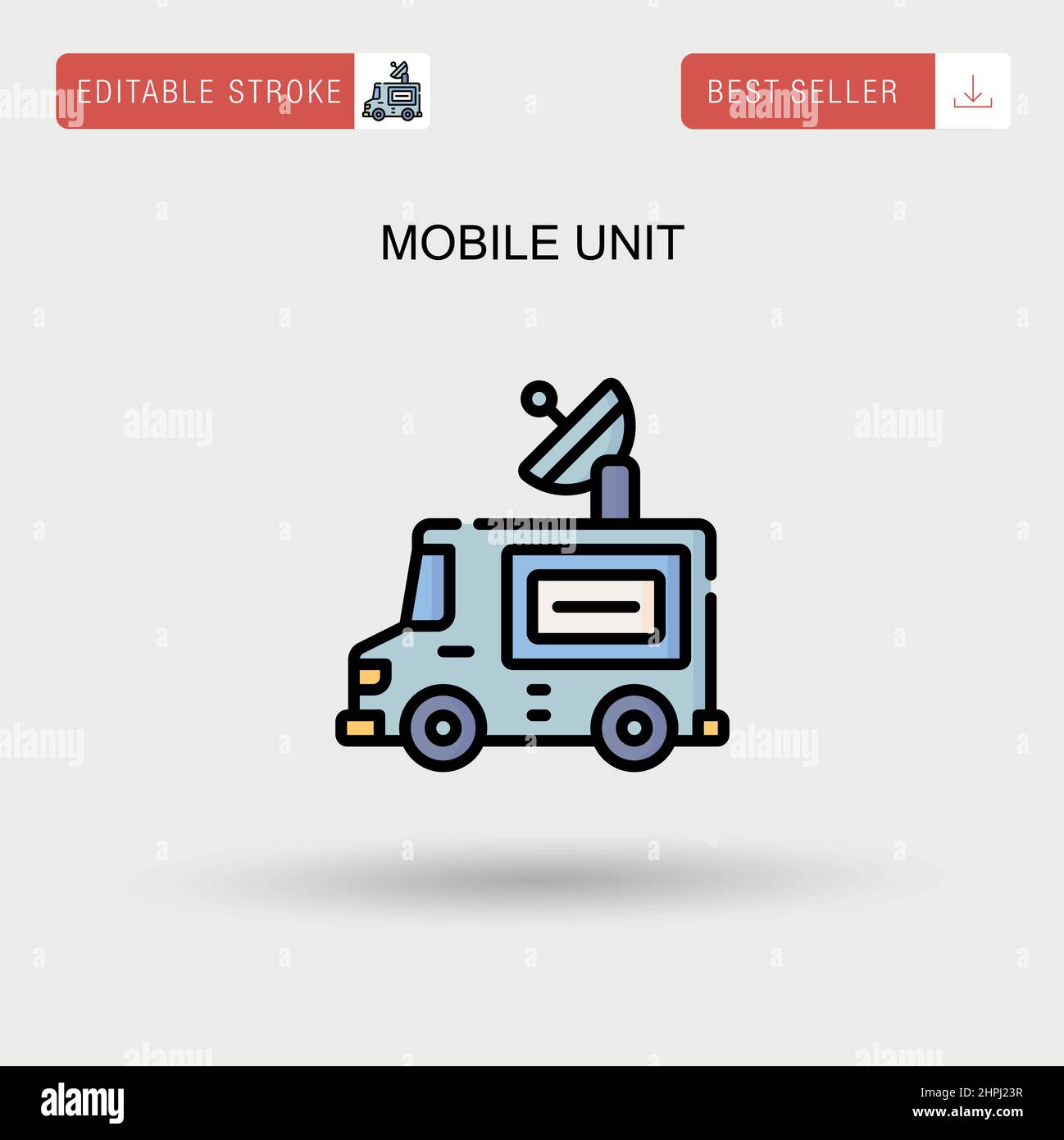 Icona vettore semplice unità mobile. Illustrazione Vettoriale