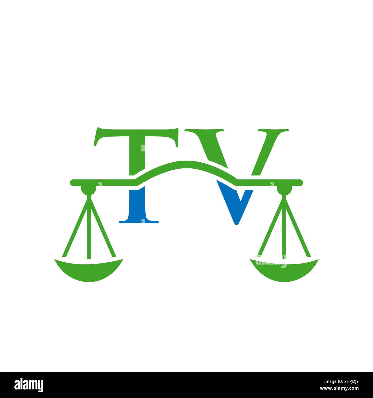 Studio legale Letter TV Logo Design. Avvocato, avvocato di legge avvocato servizio avvocato, Ufficio legale, Scala. Logo studio legale su Letter TV Vector Sign Illustrazione Vettoriale