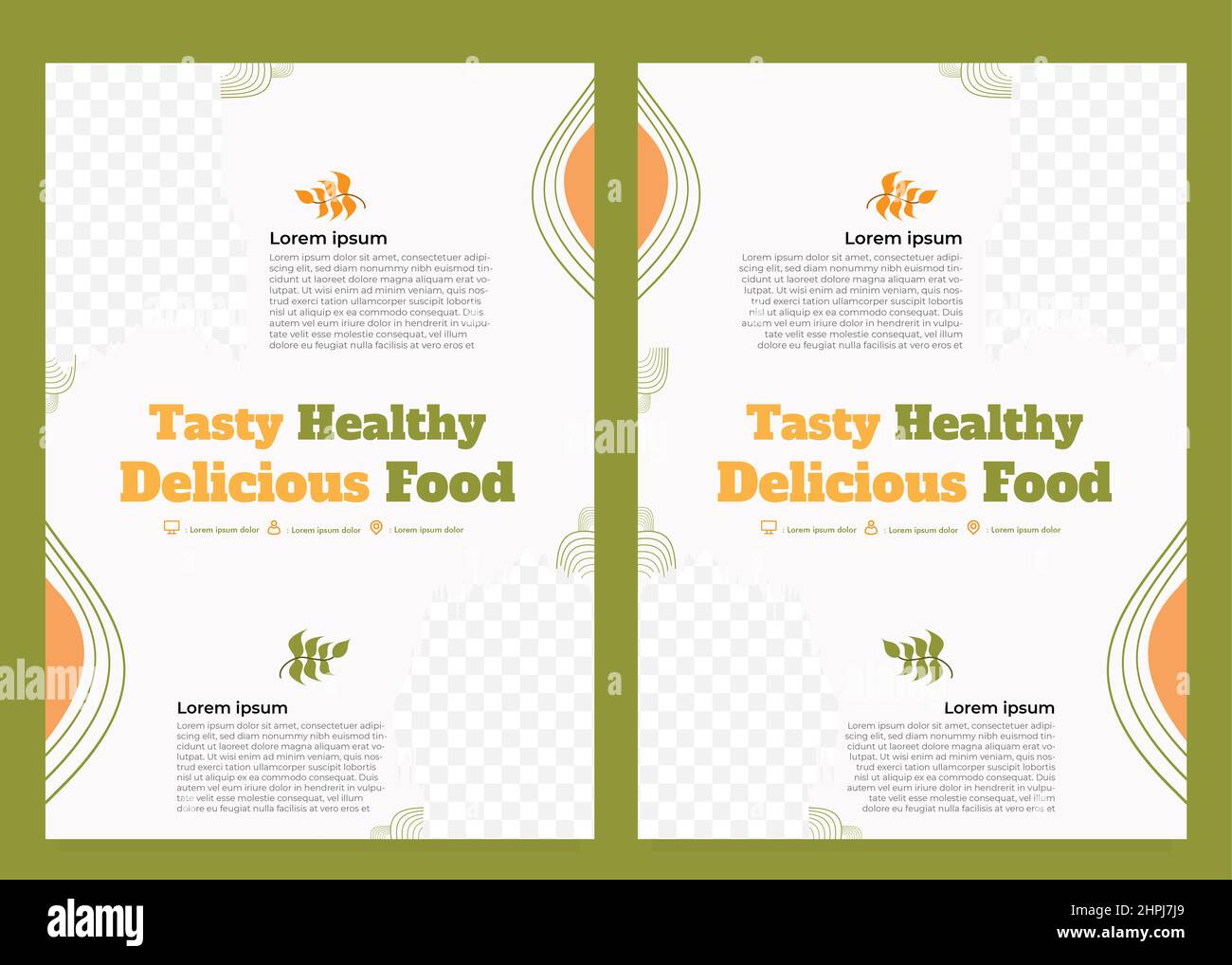 design della collezione di modelli per gustosi alimenti sani Foto Stock