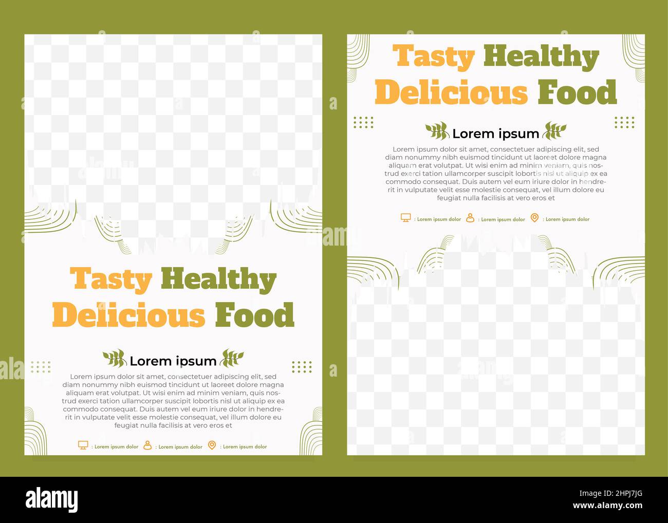 design della collezione di modelli per gustosi alimenti sani Foto Stock