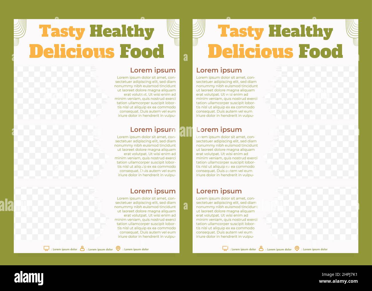 design della collezione di modelli per gustosi alimenti sani Foto Stock