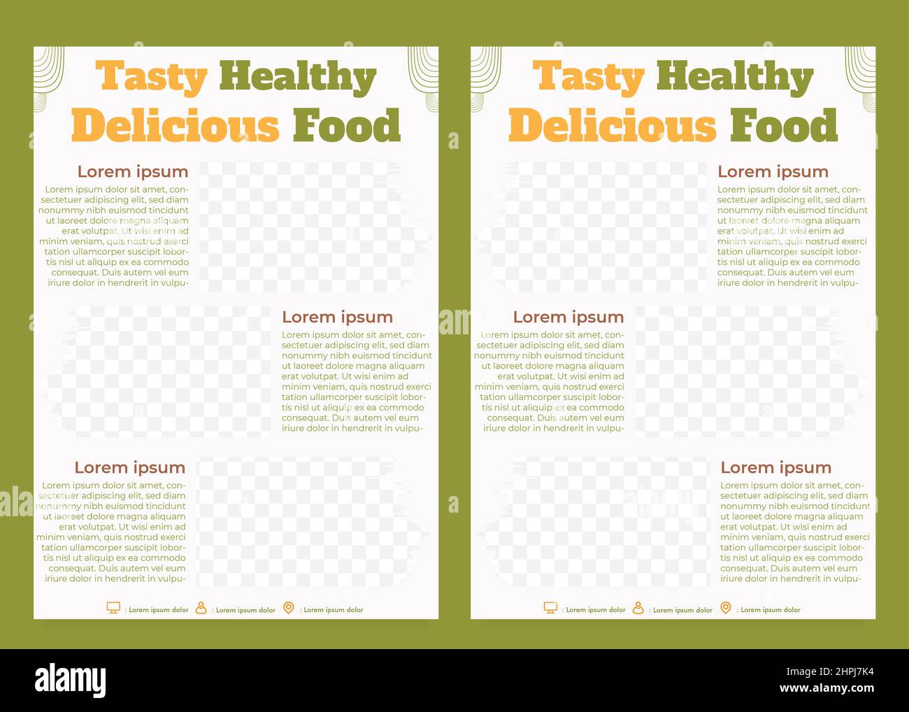 design della collezione di modelli per gustosi alimenti sani Foto Stock