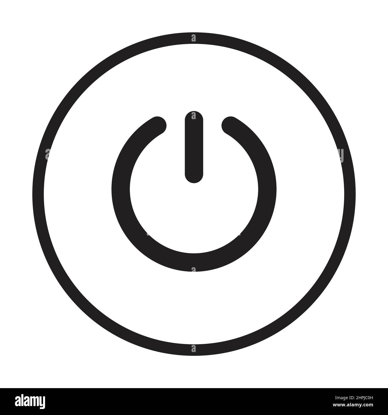 Vettore icona pulsante di accensione per grafica, logo, sito Web, social media, app mobile, INTERFACCIA UTENTE Illustrazione Vettoriale