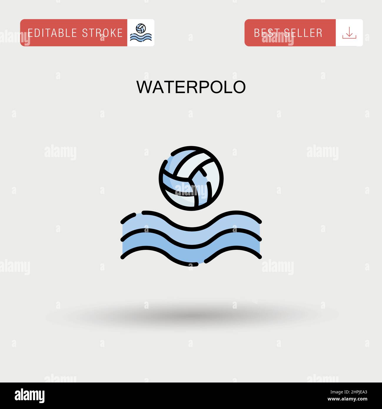 Icona vettore semplice di Waterpolo. Illustrazione Vettoriale