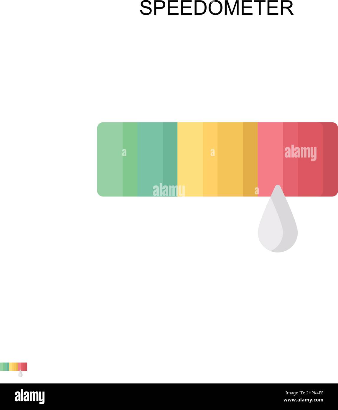 Tachimetro icona vettore semplice. Modello di disegno del simbolo di illustrazione per l'elemento dell'interfaccia utente mobile Web. Illustrazione Vettoriale