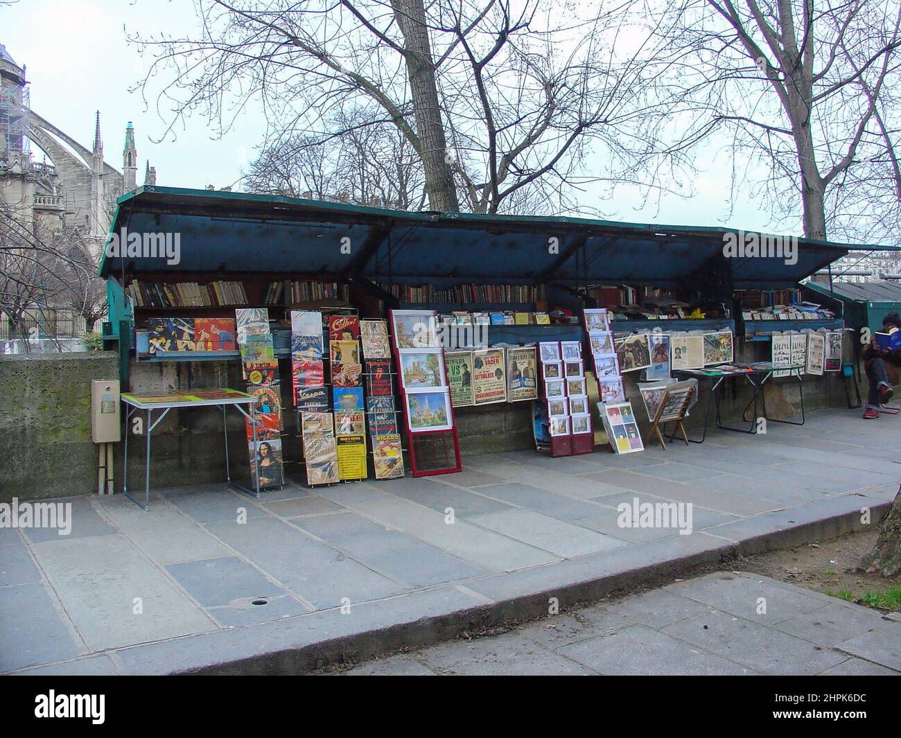 I Bouquinistes di Parigi, Francia, sono librerie di usato e antiquariato libri che esercitare i loro commerci lungo ampie sezioni delle rive della Senna. Foto Stock