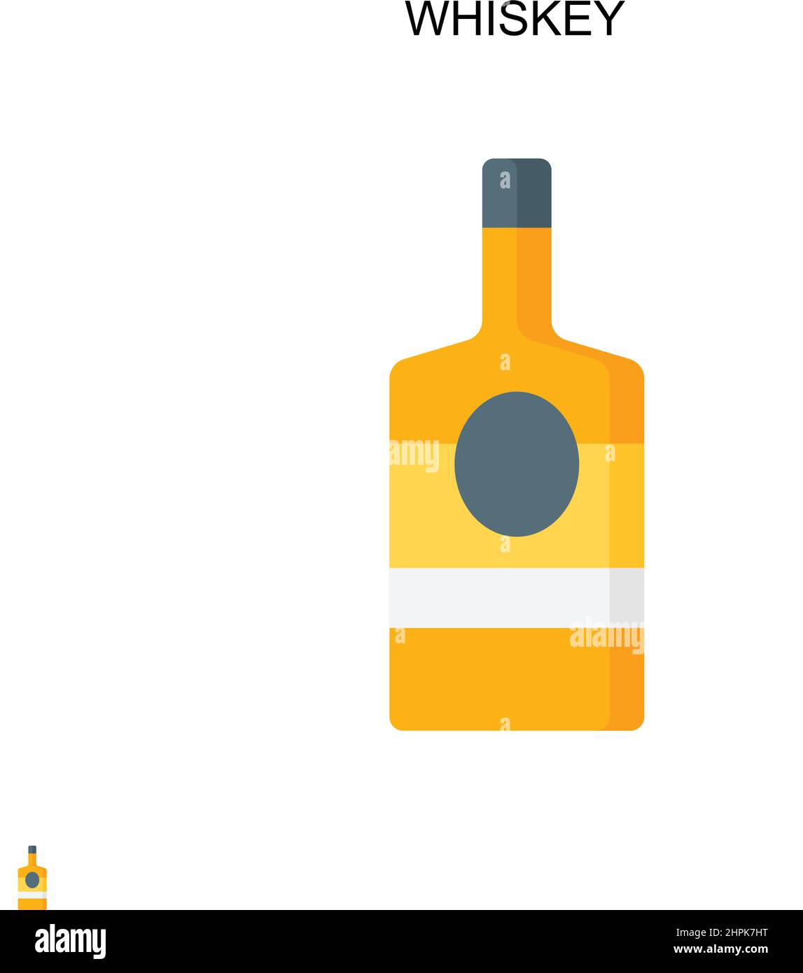 Icona del semplice vettore whiskey. Modello di disegno del simbolo di illustrazione per l'elemento dell'interfaccia utente mobile Web. Illustrazione Vettoriale