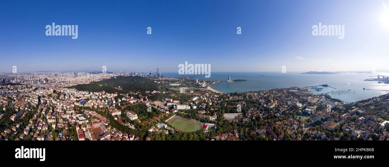 Signal Hill Park nei quartieri della città di Qingdao ha strada est 16, 17, Longkou strada armor Foto Stock