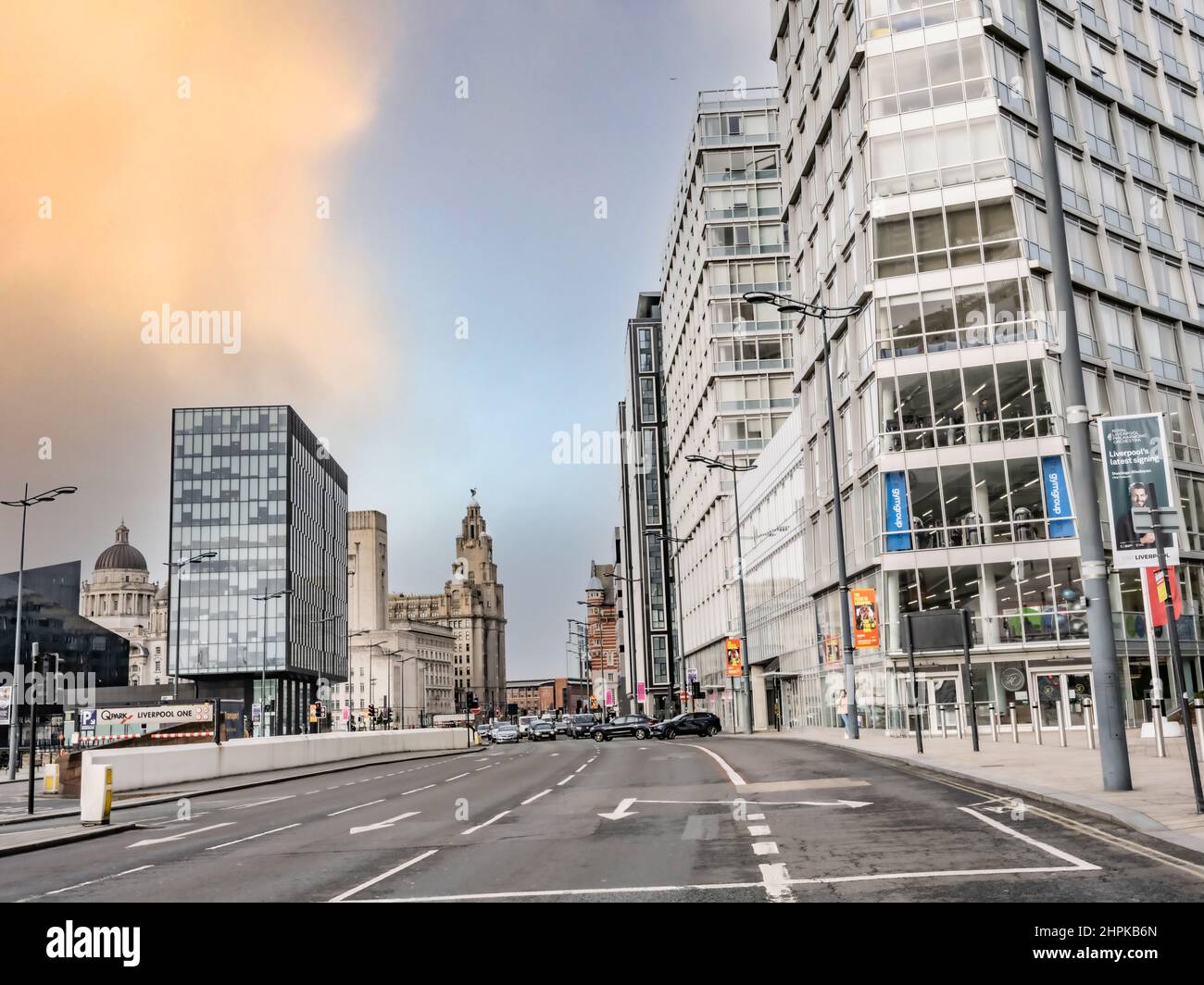Qpark, Strand Street, Liverpool Foto Stock