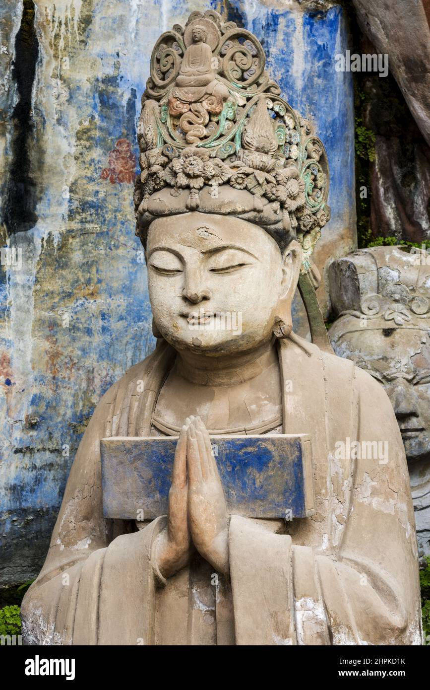 Chongqing dazu grotte in Cina Foto Stock