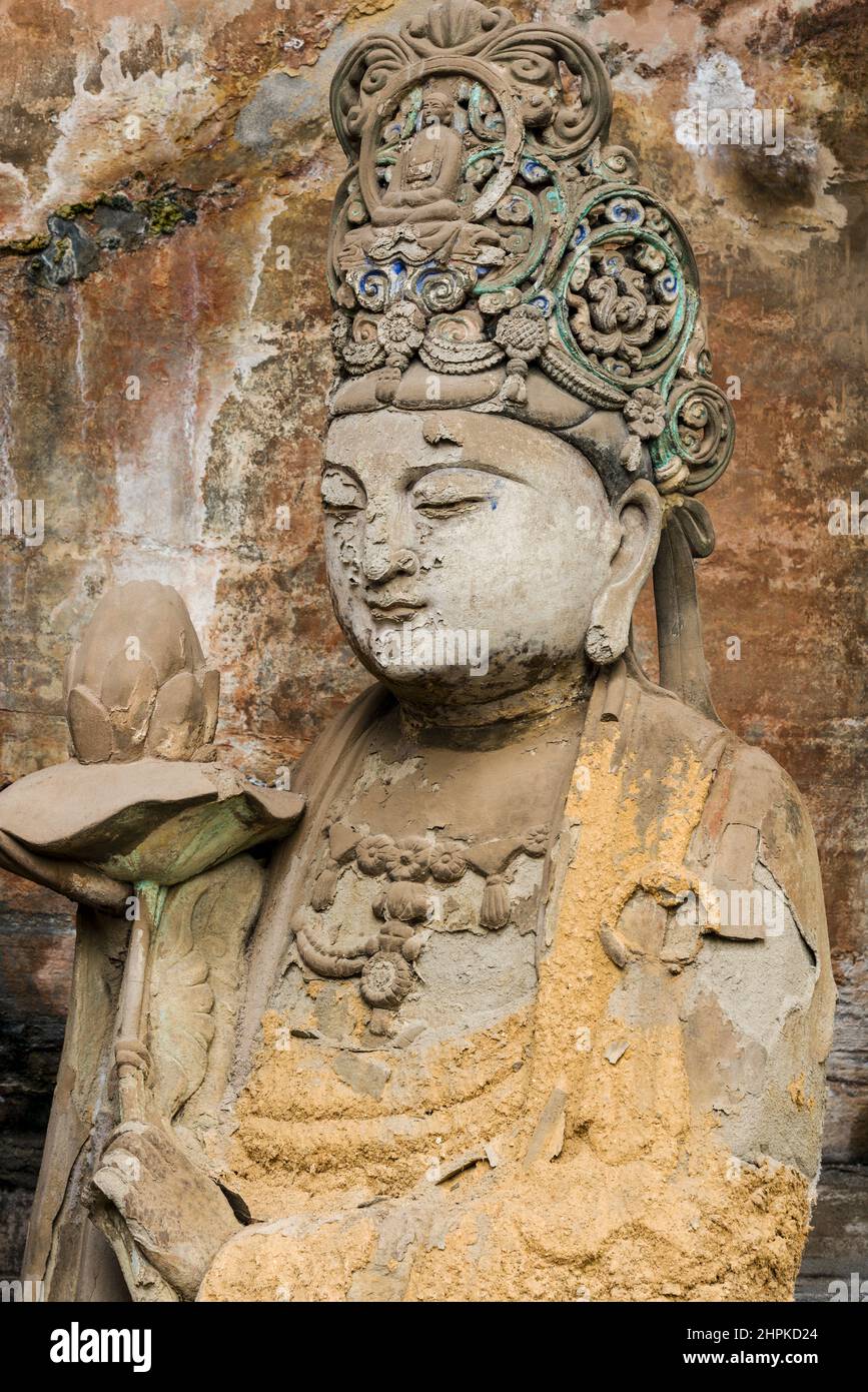 Chongqing dazu grotte in Cina Foto Stock