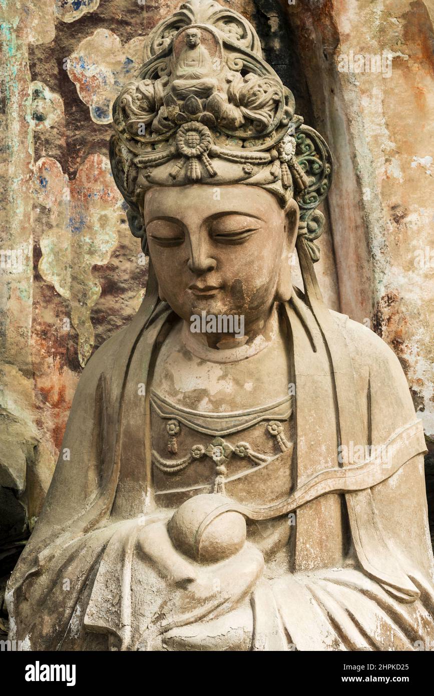 Chongqing dazu grotte in Cina Foto Stock