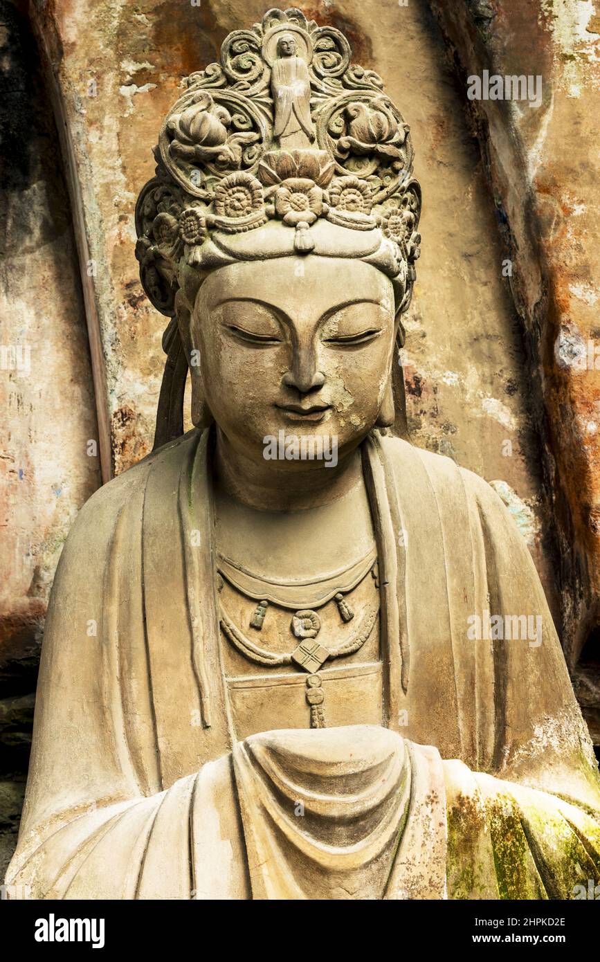 Chongqing dazu grotte in Cina Foto Stock