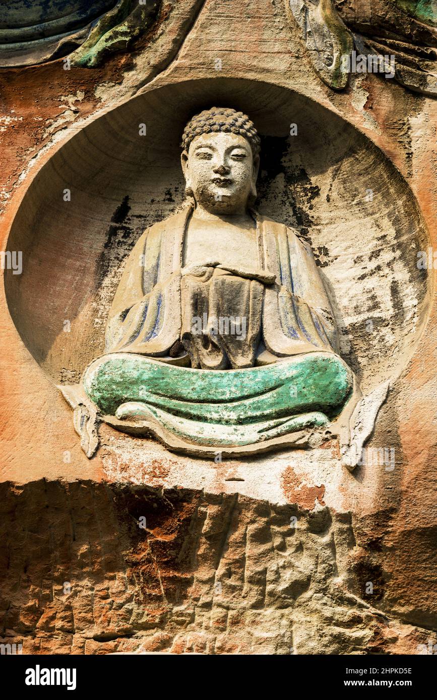 Chongqing dazu grotte in Cina Foto Stock