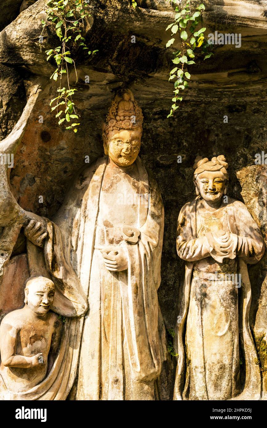 Chongqing dazu grotte in Cina Foto Stock