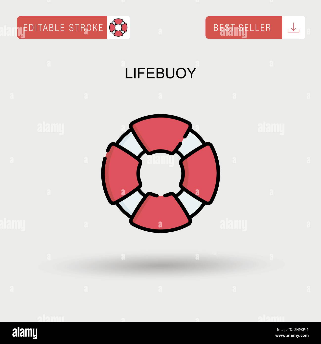 Icona vettoriale semplice Lifebuoy. Illustrazione Vettoriale