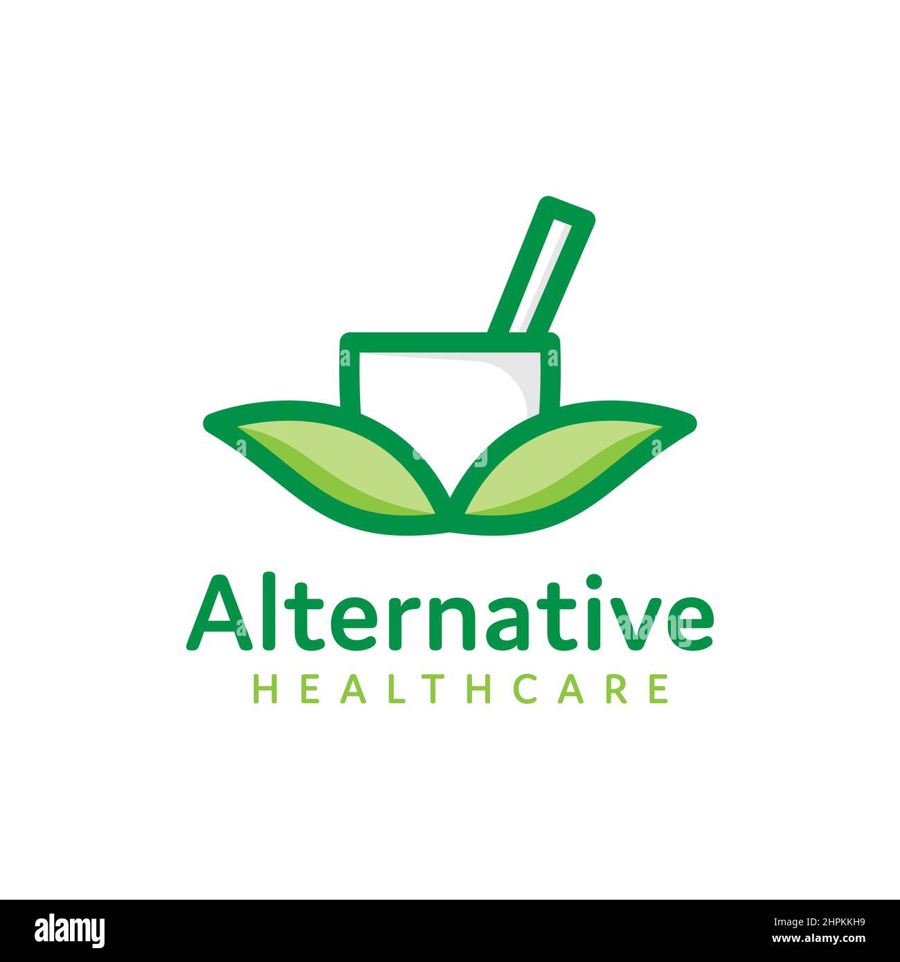 logo medicina alternativa naturale Illustrazione Vettoriale