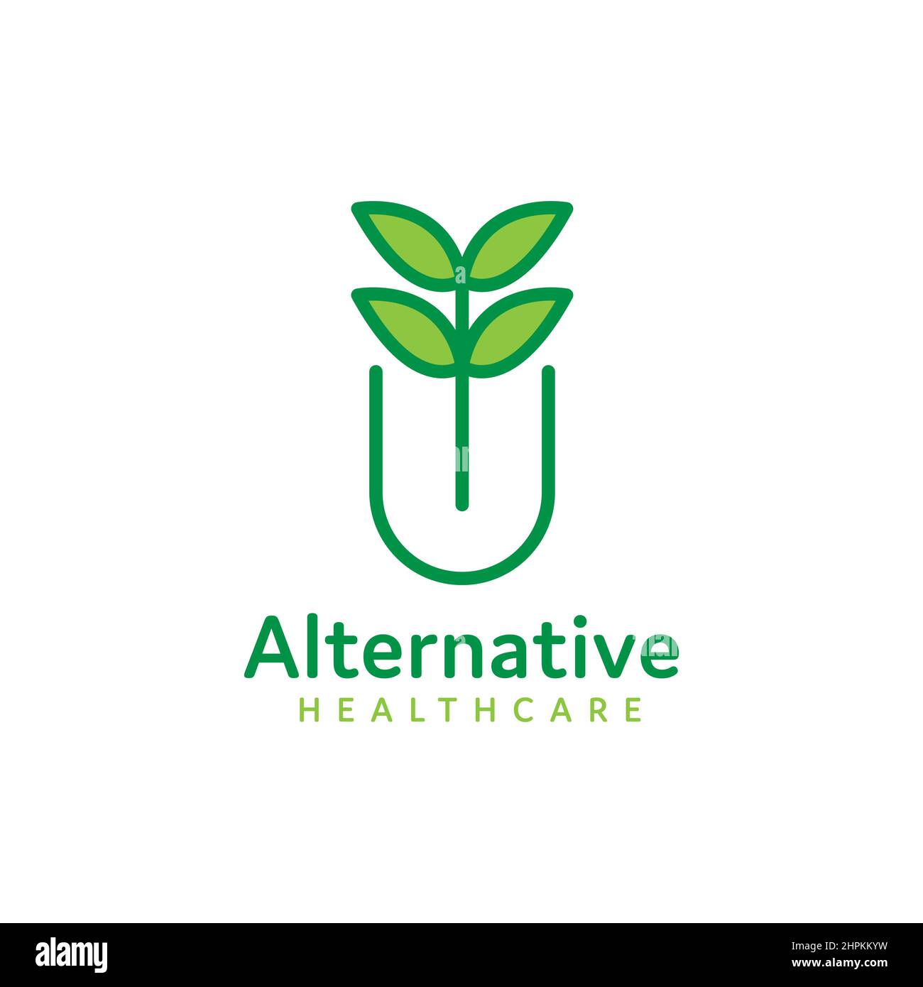 logo della medicina alternativa Illustrazione Vettoriale